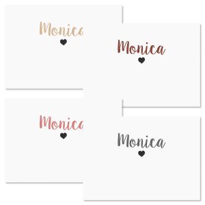 Mini Heart Personalized Note Cards