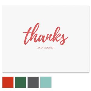 Simple Thanks Personalized Note Cards
