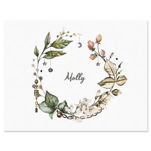 Whimsical Wreath Personalized Note Cards