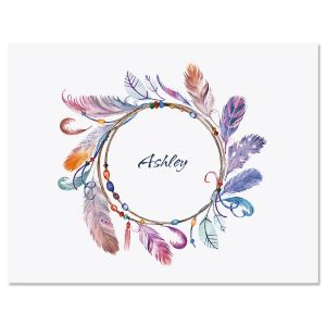 Sacred Watercolor Wreath Personalized Note Cards