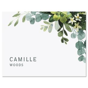 Olive Bloom Personalized Note Cards