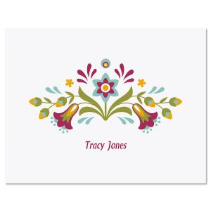 Floral Fiesta Personalized Note Cards