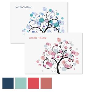 Watercolor Tree Personalized Note Cards