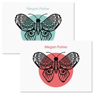 Print Butterfly Personalized Note Cards