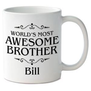 World's Most Awesome Brother Personalized Mug