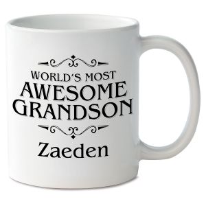 World's Most Awesome Grandson Personalized Mug
