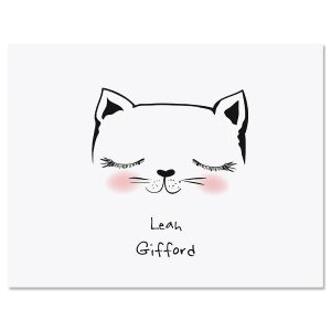 Kitty Ears Personalized Note Cards