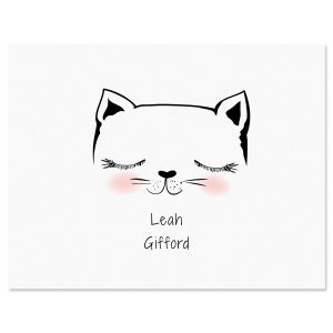 Kitty Ears Personalized Note Cards