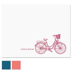 Sketch Bicycle Personalized Note Cards