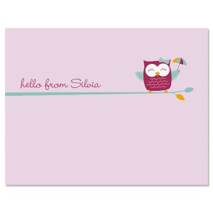 Sweet Owl Personalized Note Cards
