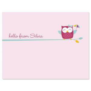 Sweet Owl Personalized Note Cards