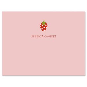 Baby Strawberry Personalized Note Cards