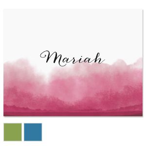 Dipped Watercolor Personalized Note Cards