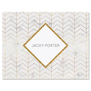 Sunday Chevron Personalized Note Cards