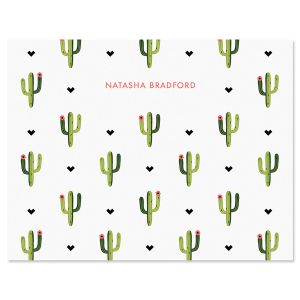 Saguaro Pattern Personalized Note Cards