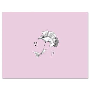 Poppy Monogram Personalized Note Cards