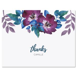Camila Floral Personalized Thank You Note Cards