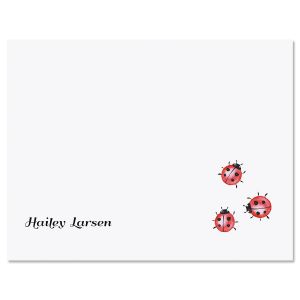 Three Little Ladybugs Personalized Note Cards