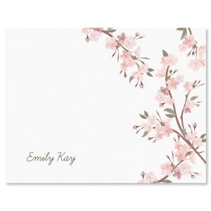 Cherry Blooms Personalized Note Cards