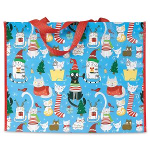 Christmas Cats Large Shopping Tote Bag - BOGO