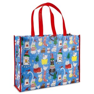 Christmas Cats Large Shopping Tote Bag - BOGO