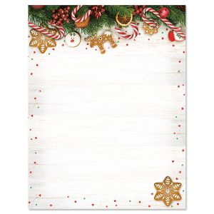 Candy Canes Christmas Letter Papers