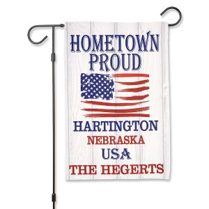 Hometown Proud Personalized Garden Flag