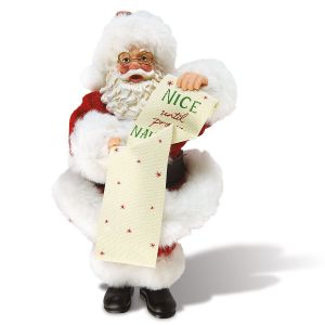 Nice Until Proven Naughty Santa Figurine