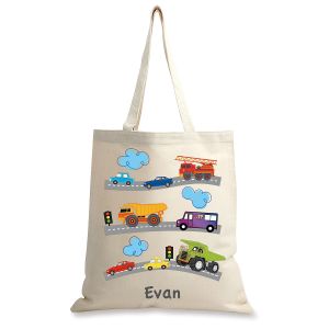 Transportation Personalized Canvas Tote