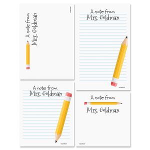 Yellow Pencil Personalized Notepad Set