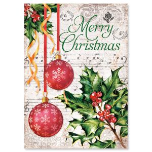 Music & Ornaments Christmas Cards - Nonpersonalized