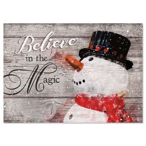 Snowman Believe Christmas Cards