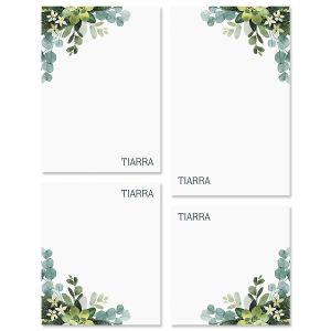 Olive Bloom Personalized Notepad Set