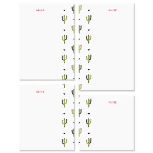 Saguaro Pattern Personalized Notepad Set