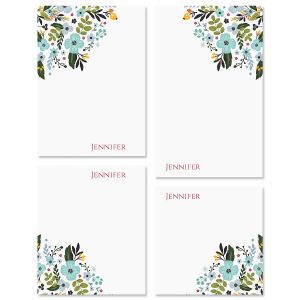 Aubrey Floral Personalized Notepad Set