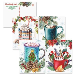 Personalized Marshmallow Christmas Postcards
