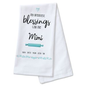 Greatest Blessings Personalized Kitchen Towel