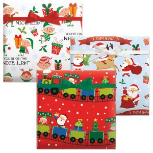 Santa’s Helpers Flat Gift Wrap Sheets - BOGO