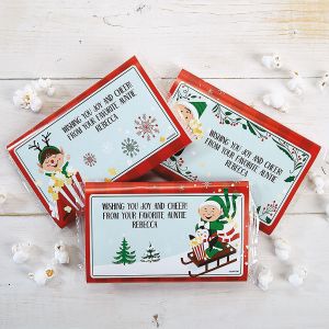 Personalized Holiday Popcorn Sleeves