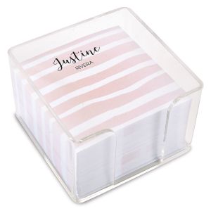 Island Stripes Personalized Note Sheets in a Cube (4 Colors)