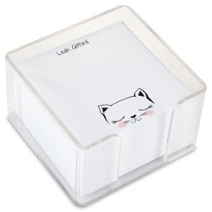 Kitty Ears Personalized Note Sheets in a Cube