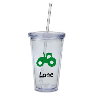 Tractor Acrylic Personalized Beverage Cup