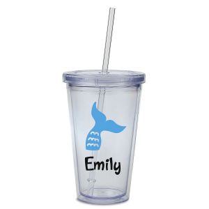 Mermaid Acrylic Personalized Beverage Cup