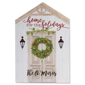 Home for the Holidays Personalized Plaque