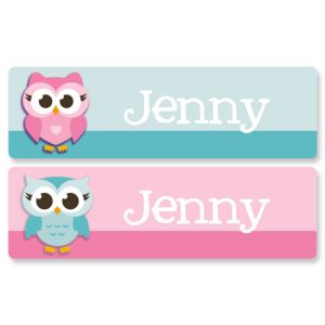 Personalized Little Owls Name Stickers