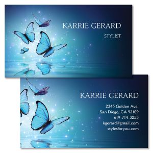 Blue Butterfly Double-Sided Business Card