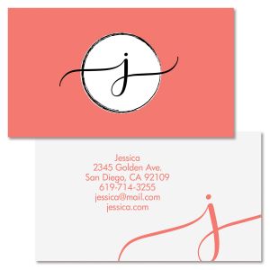 Modern Initial Double-Sided Business Card