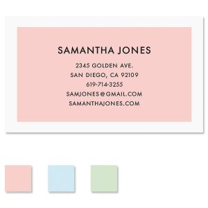 Minimal Lux Standard Business Card with color options