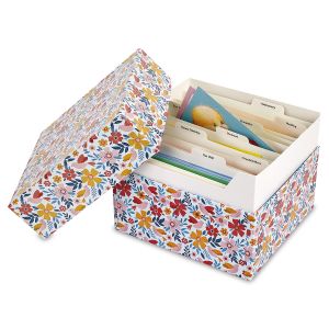 Blossom Greeting Card Organizer Box and Labels