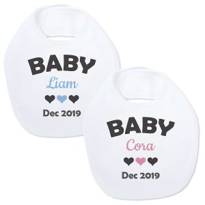 Baby Announcement Personalized Bib